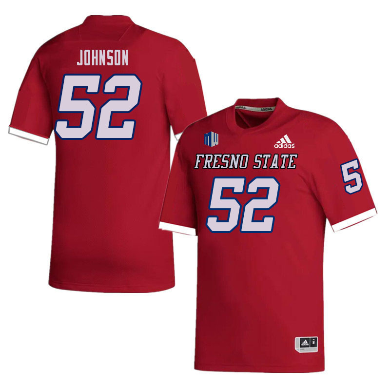 Men #52 Da'Marcus Johnson Fresno State Bulldogs College Football Jerseys Sale-Red - Click Image to Close